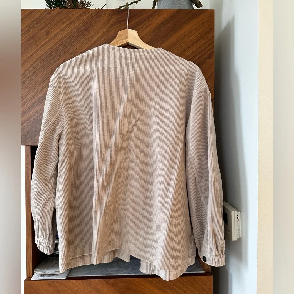 Klee Klee Cotton Corduroy Beige Shirt Jacket Size 2 - Picture 2 of 5